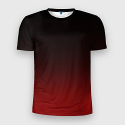 Футболка спортивная мужская Градиент от тёмного до тёмно красного, цвет: 3D-принт
