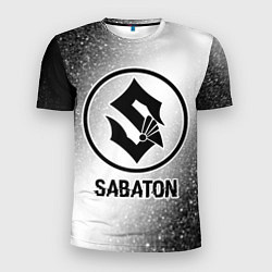 Футболка спортивная мужская Sabaton glitch на светлом фоне, цвет: 3D-принт