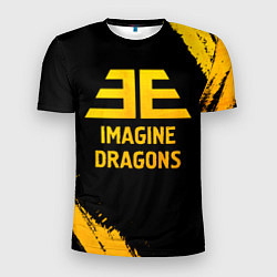 Футболка спортивная мужская Imagine Dragons - gold gradient, цвет: 3D-принт