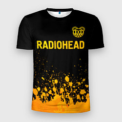 Футболка спортивная мужская Radiohead - gold gradient посередине, цвет: 3D-принт