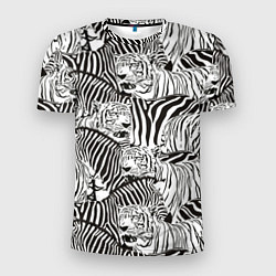 Мужская спорт-футболка Зебры и тигры