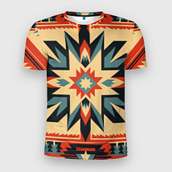 Мужская спорт-футболка Орнамент в стиле американских индейцев