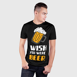 Футболка спортивная мужская Wish you were beer, цвет: 3D-принт — фото 2