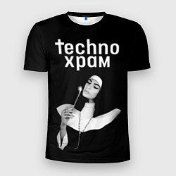 Футболка спортивная мужская Techno храм монашка со свечкой, цвет: 3D-принт