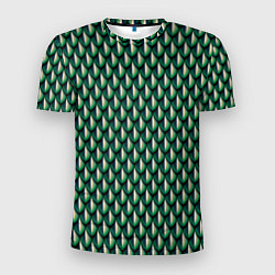 Мужская спорт-футболка Чешуя зеленого змея