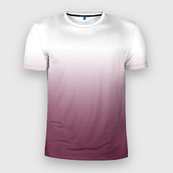 Мужская спорт-футболка Туманный градиент бело-бордовый