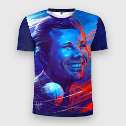 Футболка спортивная мужская Улыбка Гагарина, цвет: 3D-принт
