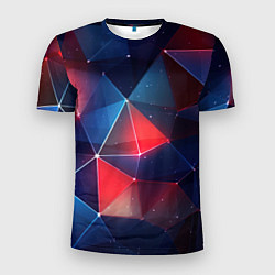 Мужская спорт-футболка Синяя геометрическая абстракция