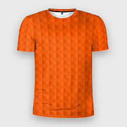 Мужская спорт-футболка Объёмные пирамиды сочный апельсиновый