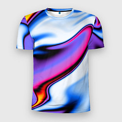 Мужская спорт-футболка Яркая цветная волна