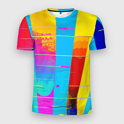 Мужская спорт-футболка Цветная абстракция - поп арт