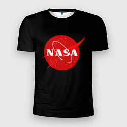 Мужская спорт-футболка NASA redlogo space usa