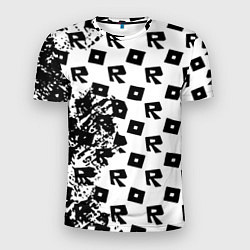 Мужская спорт-футболка Roblox pattern game black