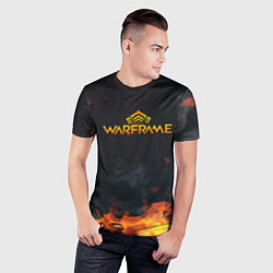 Футболка спортивная мужская Warframe шутер flame, цвет: 3D-принт — фото 2