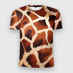Мужская спорт-футболка Пятнистый мех жирафа