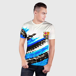 Футболка спортивная мужская Barcelona fc club, цвет: 3D-принт — фото 2