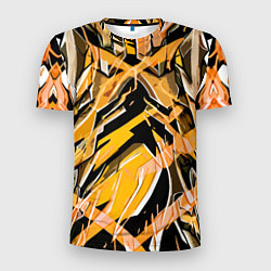 Мужская спорт-футболка Камень и жёлтые полосы