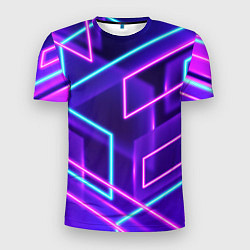 Футболка спортивная мужская Neon Geometric, цвет: 3D-принт