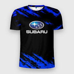 Футболка спортивная мужская Subaru текстура авто, цвет: 3D-принт