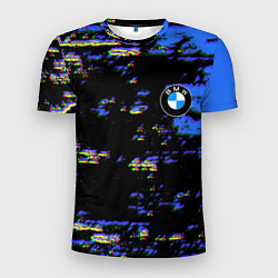 Мужская спорт-футболка BMW краски абстракция