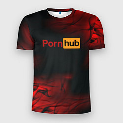 Футболка спортивная мужская Porn hub fire, цвет: 3D-принт