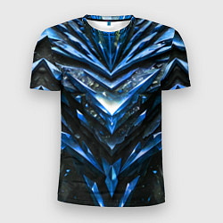 Мужская спорт-футболка Синие драгоценные кристаллы
