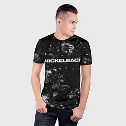 Футболка спортивная мужская Nickelback black ice, цвет: 3D-принт — фото 2