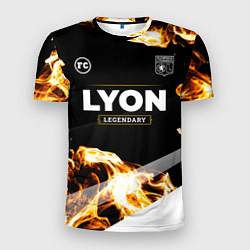 Футболка спортивная мужская Lyon legendary sport fire, цвет: 3D-принт