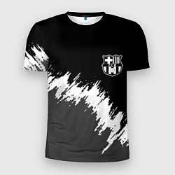 Мужская спорт-футболка Barcelona краски текстура фк