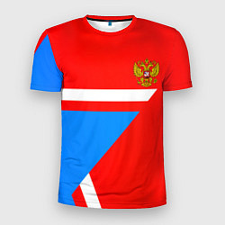Мужская спорт-футболка Герб России звезда спорт