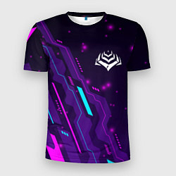 Мужская спорт-футболка Warframe neon gaming