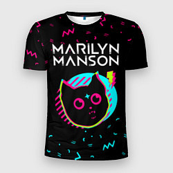 Футболка спортивная мужская Marilyn Manson - rock star cat, цвет: 3D-принт