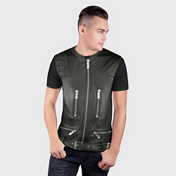 Футболка спортивная мужская Terminator first - leather jacket, цвет: 3D-принт — фото 2
