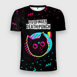 Мужская спорт-футболка Five Finger Death Punch - rock star cat