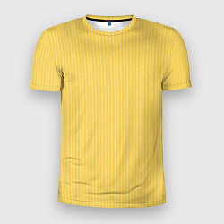 Мужская спорт-футболка Жёлтый в белую полоску