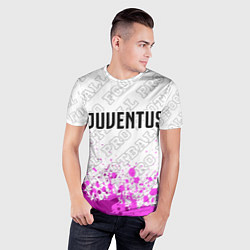 Футболка спортивная мужская Juventus pro football посередине, цвет: 3D-принт — фото 2