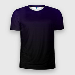 Футболка спортивная мужская Фиолетово-чёрный тёмный градиент, цвет: 3D-принт