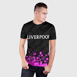 Футболка спортивная мужская Liverpool pro football посередине, цвет: 3D-принт — фото 2