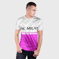 Футболка спортивная мужская AC Milan pro football посередине, цвет: 3D-принт — фото 2