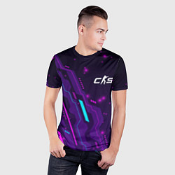 Футболка спортивная мужская Counter-Strike 2 neon gaming, цвет: 3D-принт — фото 2