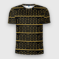 Мужская спорт-футболка Жёлтые круги и полосы