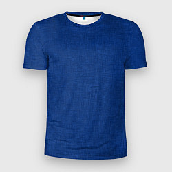 Мужская спорт-футболка Текстура синий однотонный