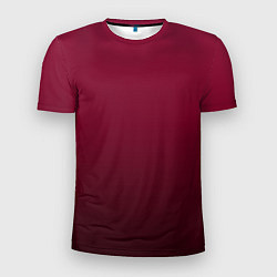 Мужская спорт-футболка Градиент тёмный вишнёвый