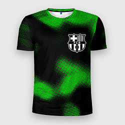 Футболка спортивная мужская Barcelona sport halftone, цвет: 3D-принт
