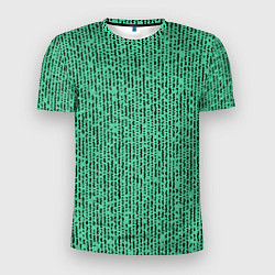 Мужская спорт-футболка Мозаика нефритовый зелёный