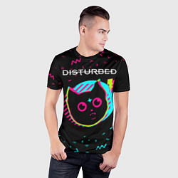 Футболка спортивная мужская Disturbed - rock star cat, цвет: 3D-принт — фото 2