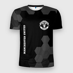 Мужская спорт-футболка Manchester United sport на темном фоне вертикально