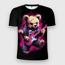 Футболка спортивная мужская Плюшевый медведь музыкант с гитарой, цвет: 3D-принт