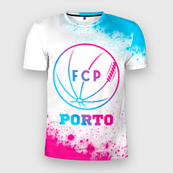 Футболка спортивная мужская Porto neon gradient style, цвет: 3D-принт