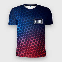 Мужская спорт-футболка PUBG неоновые соты